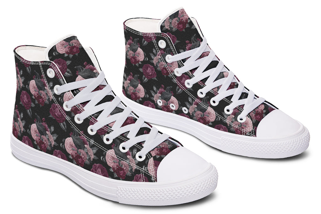 Crows And Roses High Tops (Wide)