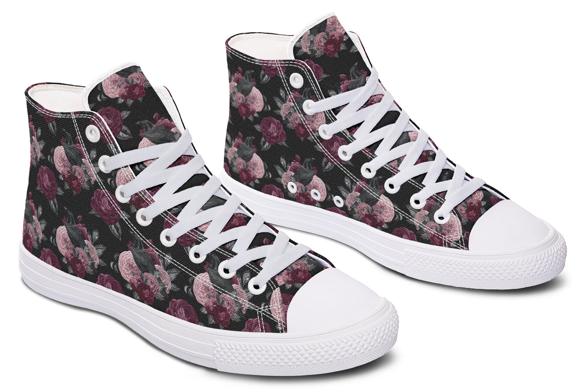 Crows And Roses High Tops (Wide)