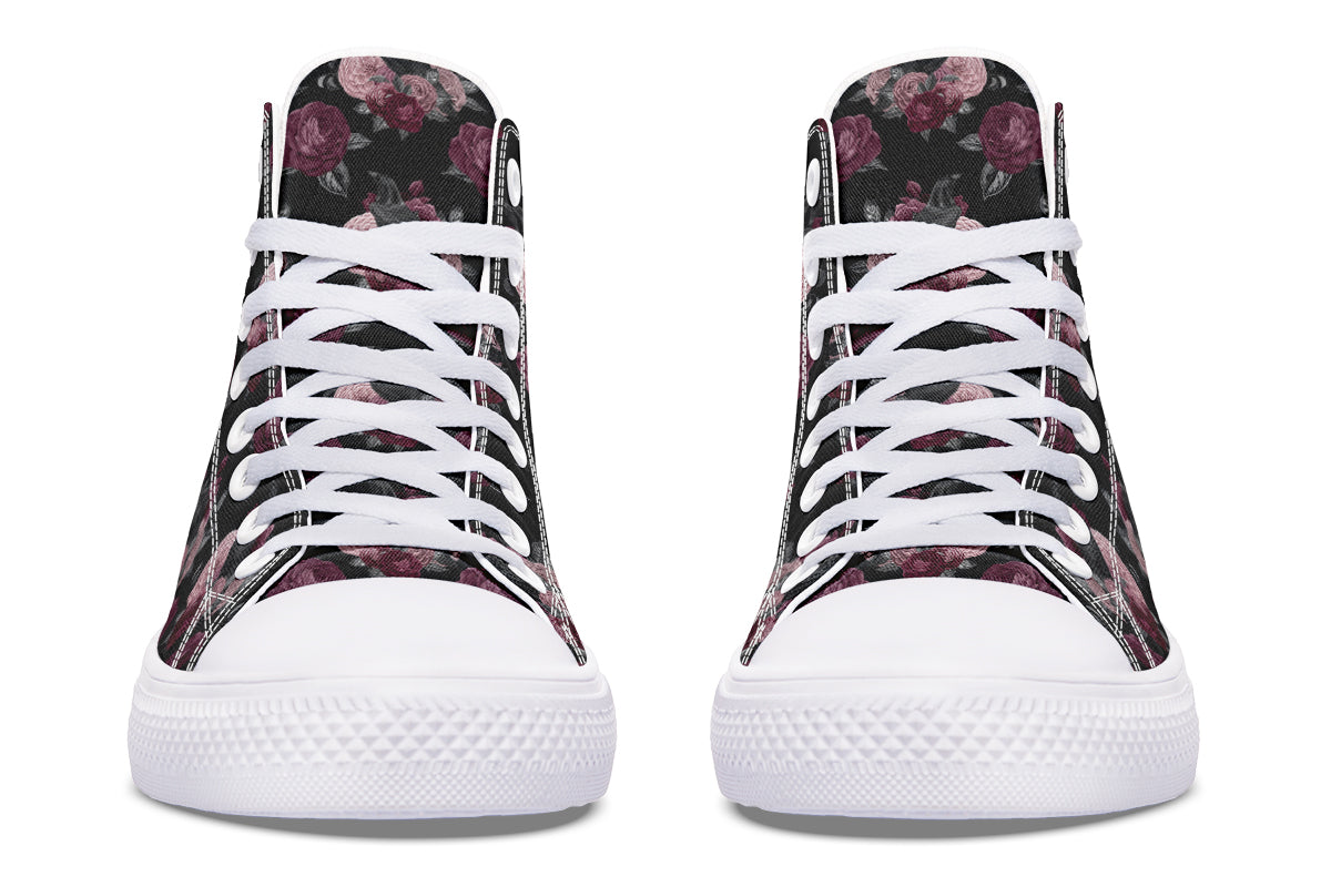 Crows And Roses High Tops (Wide)