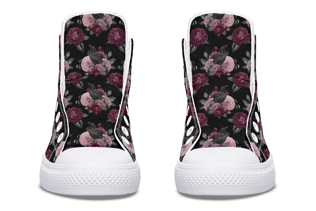 Crows And Roses High Tops (Wide)