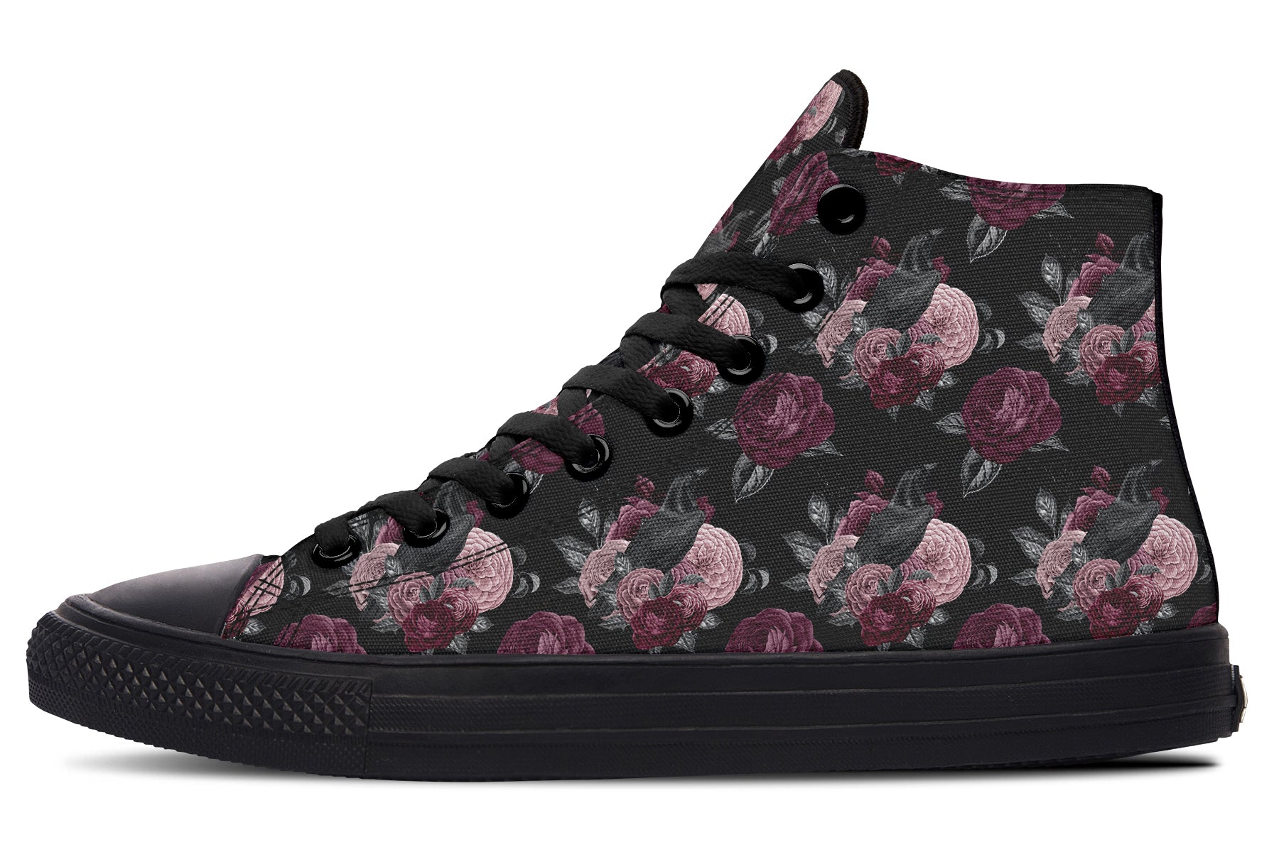 Crows And Roses High Tops (Wide)