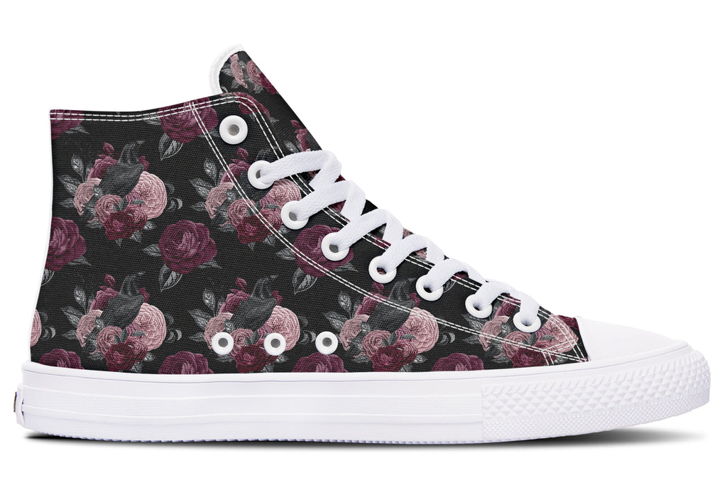 Crows And Roses High Tops (Wide)