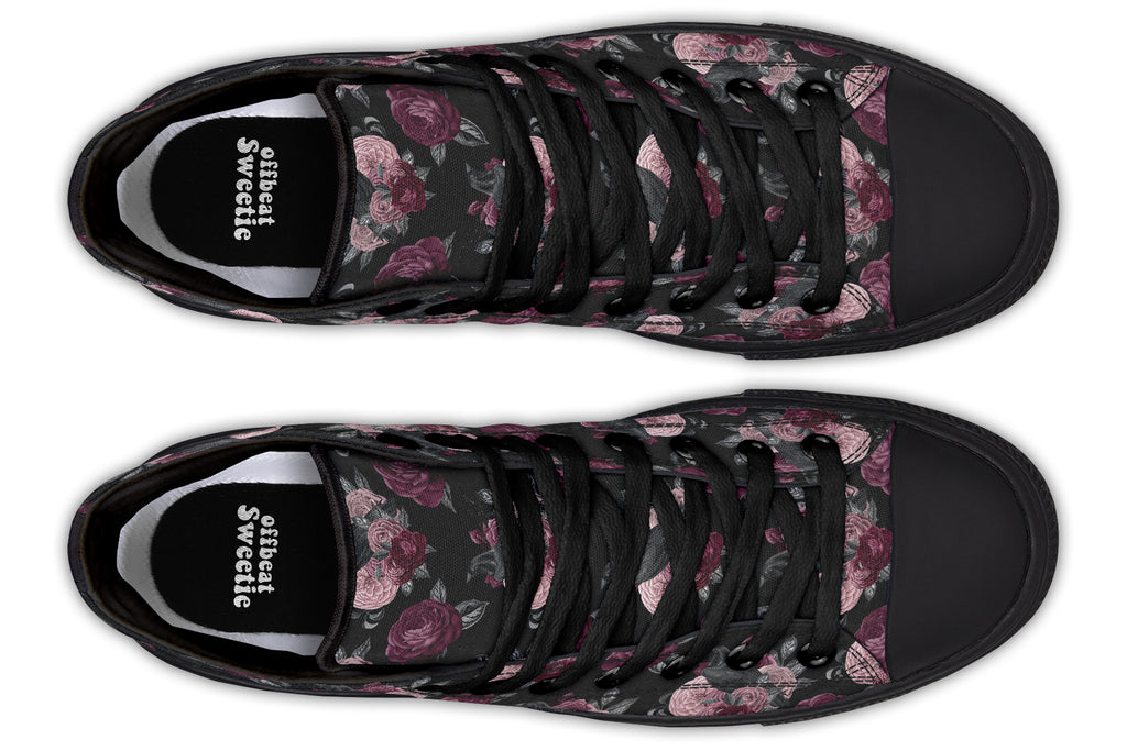 Crows And Roses High Tops (Wide)