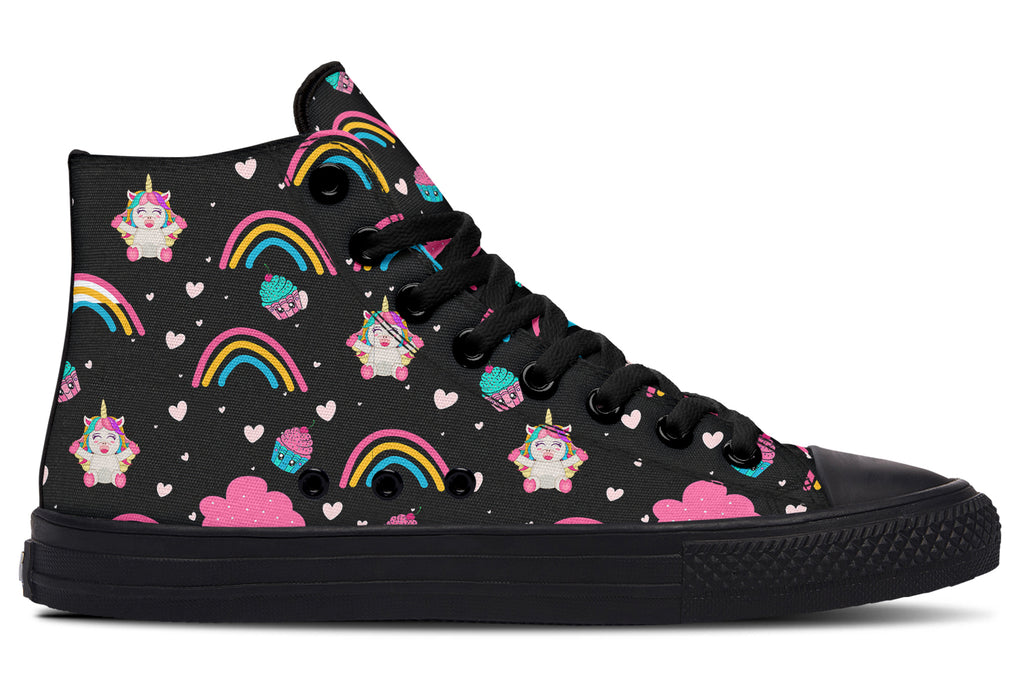 Cutesy Rainbow High Tops (Wide)