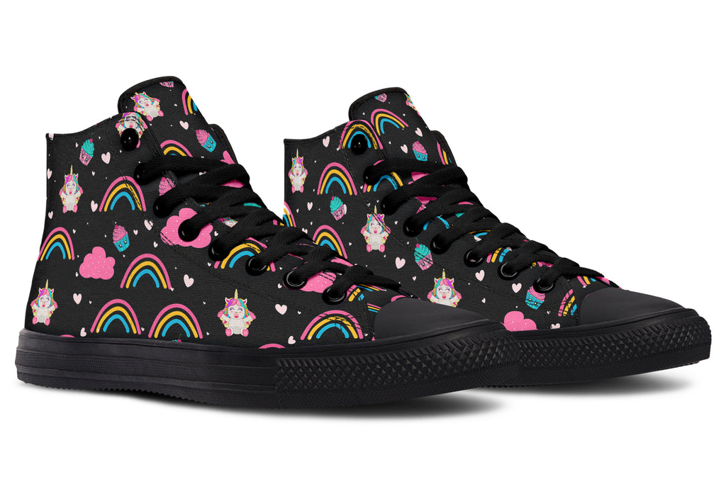 Cutesy Unicorns High Tops - Offbeat Sweetie