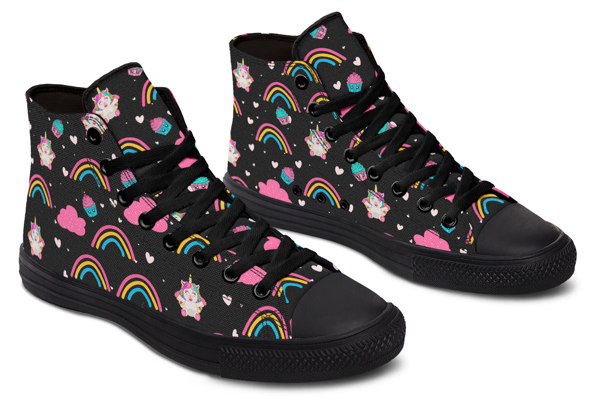 Cutesy Unicorns High Tops - Offbeat Sweetie
