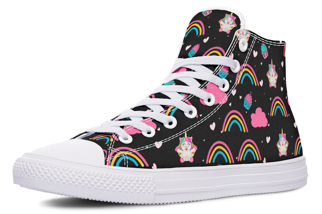 Cutesy Unicorns High Tops - Offbeat Sweetie