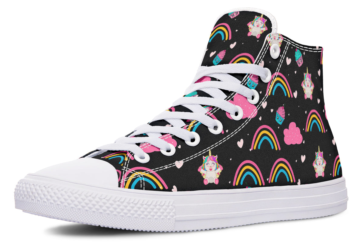 Cutesy Unicorns High Tops - Offbeat Sweetie