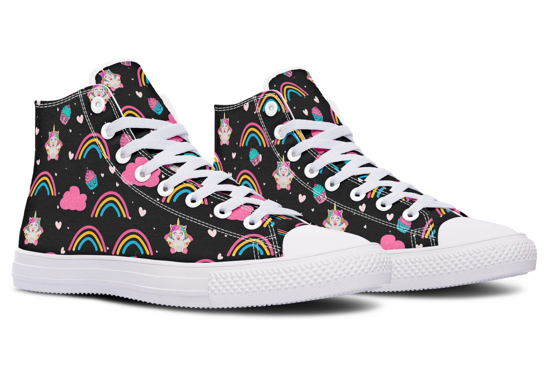 Cutesy Unicorns High Tops - Offbeat Sweetie