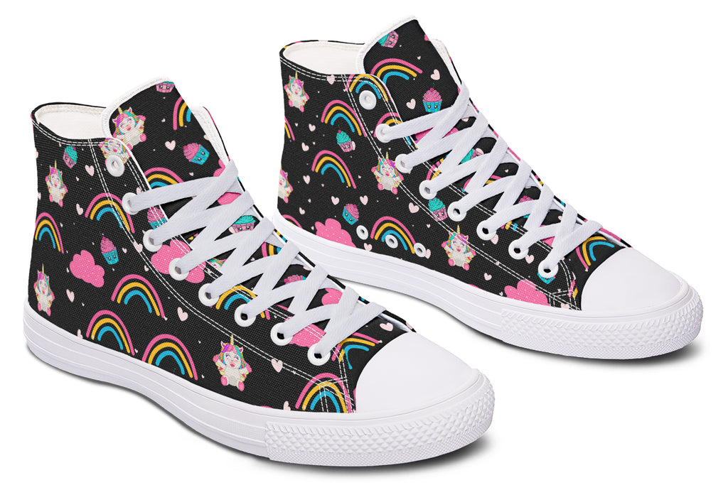 Cutesy Unicorns High Tops - Offbeat Sweetie