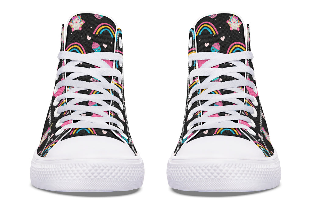 Cutesy Unicorns High Tops - Offbeat Sweetie
