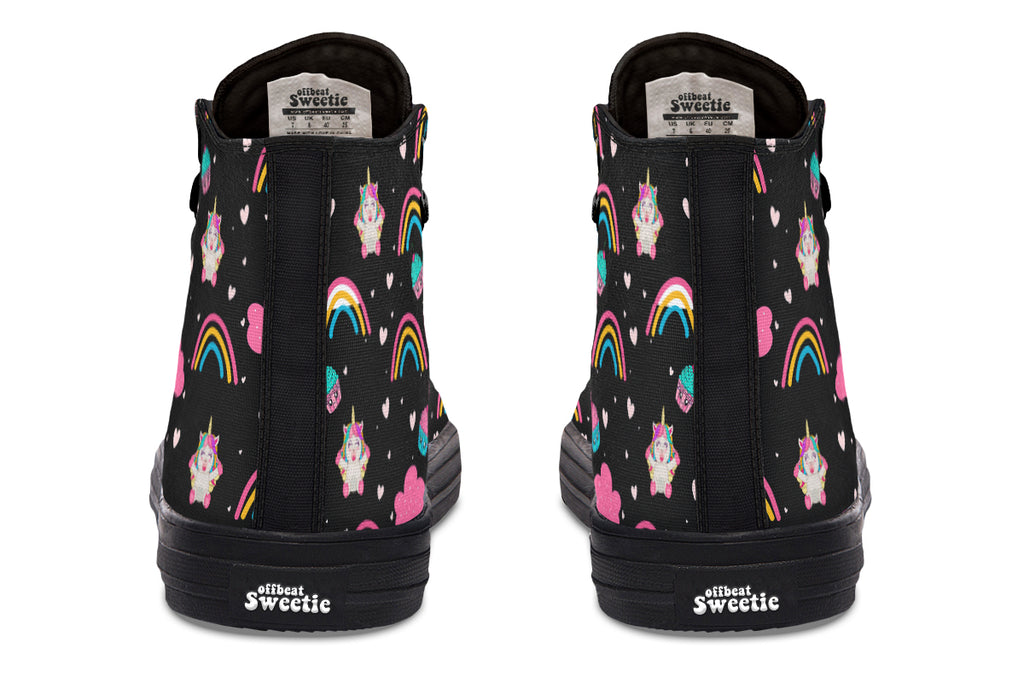 Cutesy Unicorns High Tops - Offbeat Sweetie