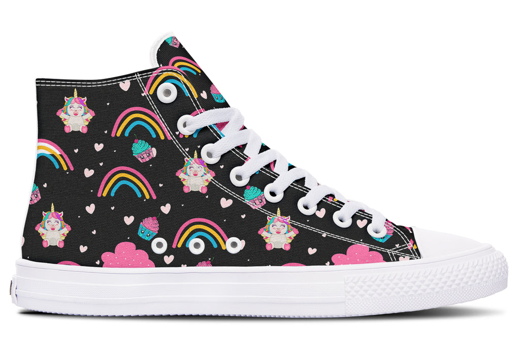 Cutesy Unicorns High Tops - Offbeat Sweetie