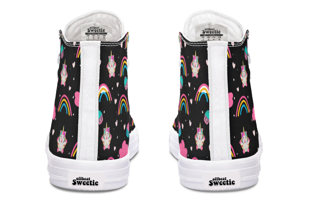 Cutesy Unicorns High Tops - Offbeat Sweetie