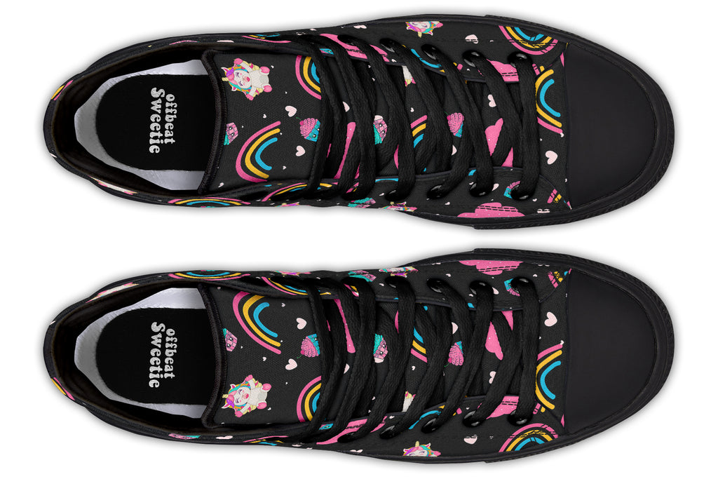 Cutesy Unicorns High Tops - Offbeat Sweetie