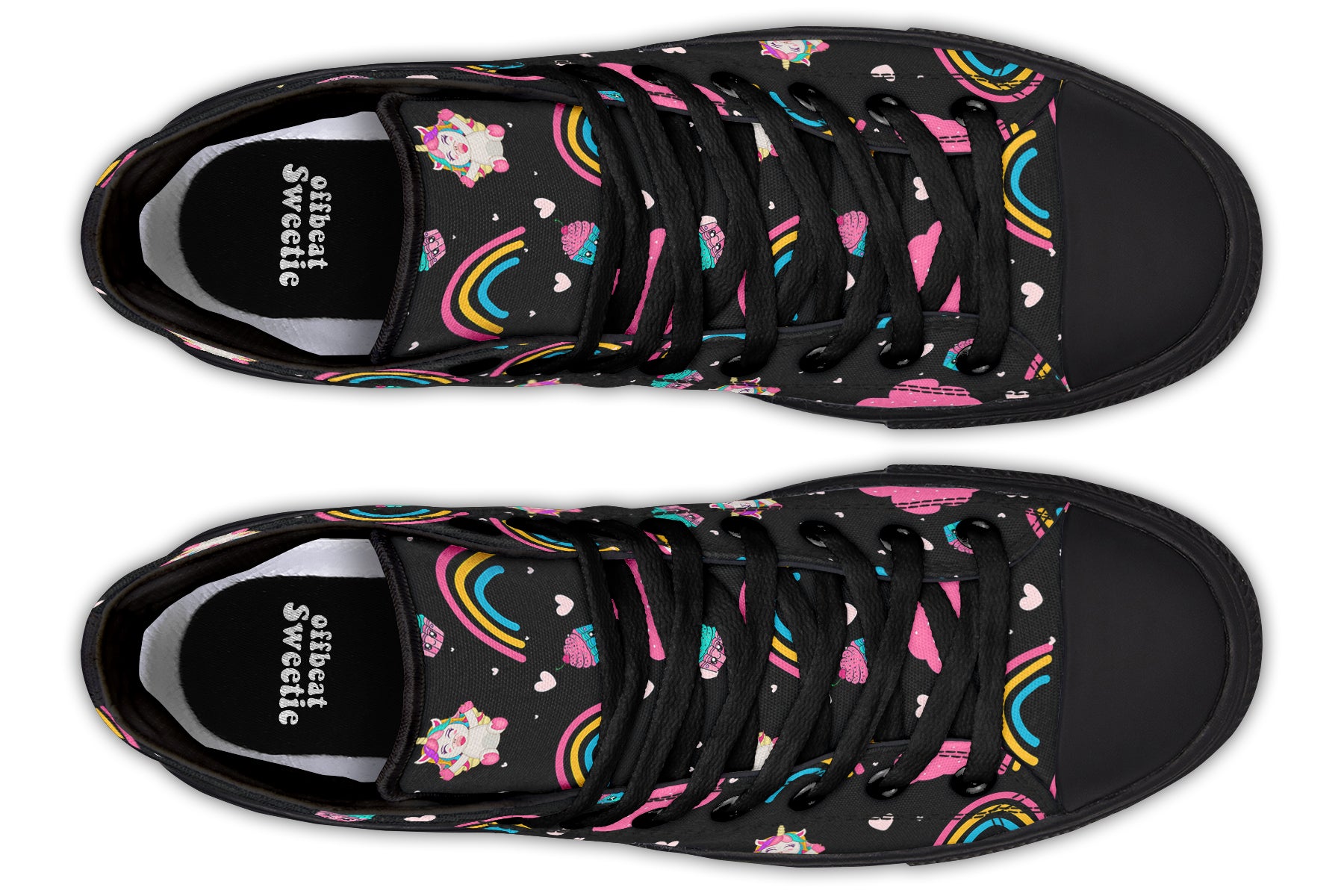 Cutesy Unicorns High Tops - Offbeat Sweetie