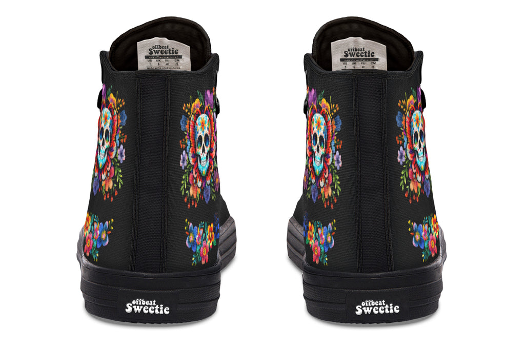Day of the Dead High Tops - Offbeat Sweetie