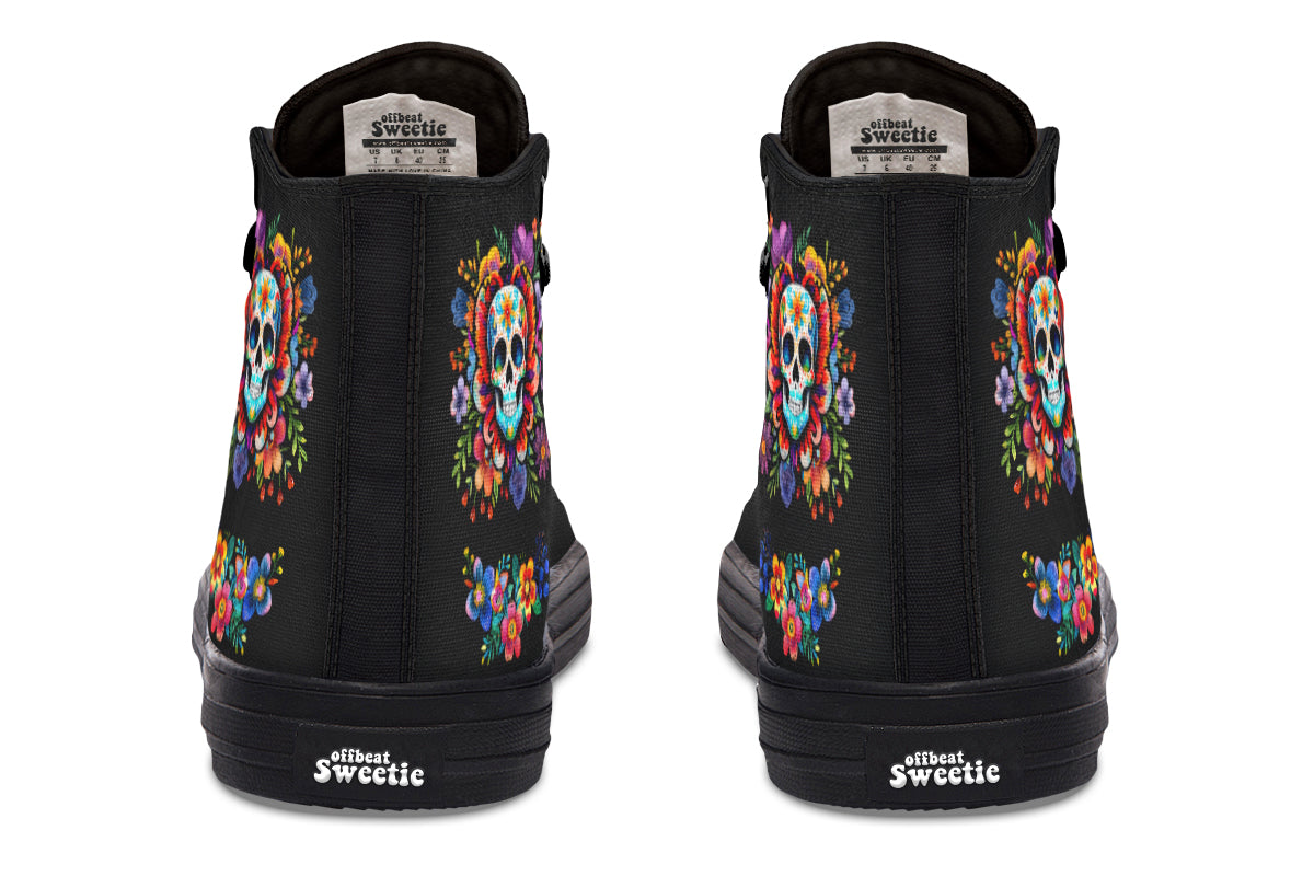 Day of the Dead High Tops - Offbeat Sweetie