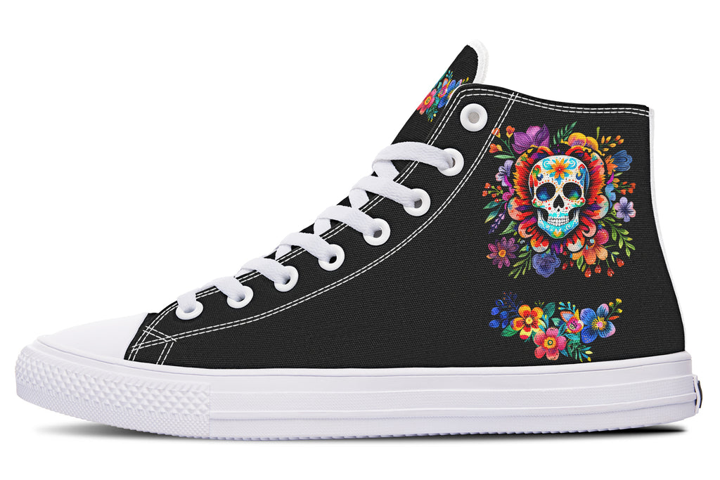 Day of the Dead High Tops - Offbeat Sweetie