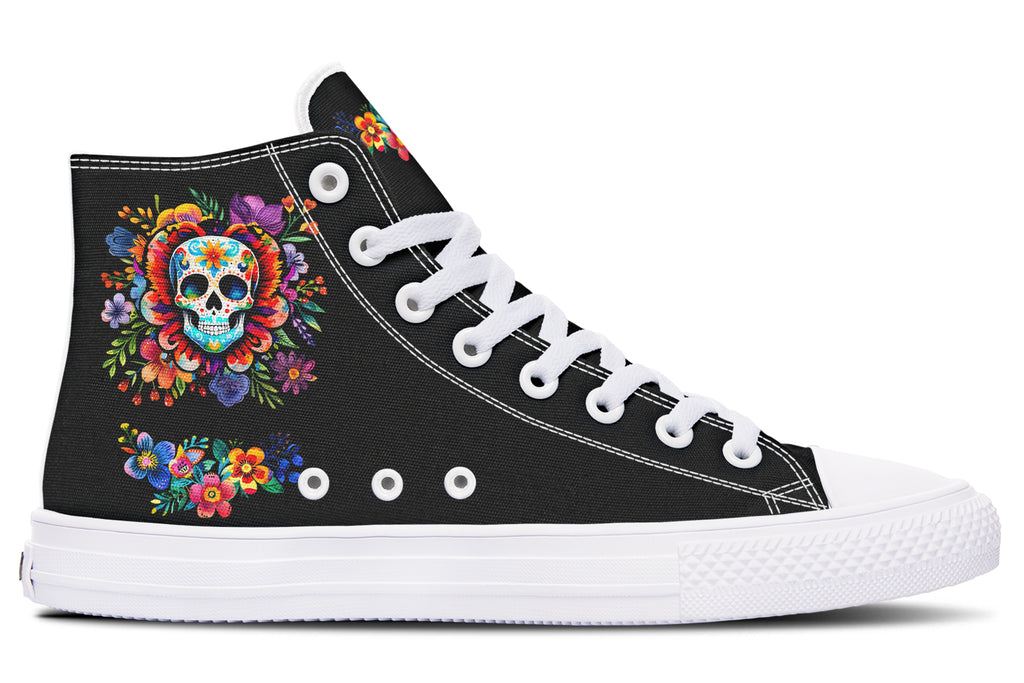 Day of the Dead High Tops - Offbeat Sweetie