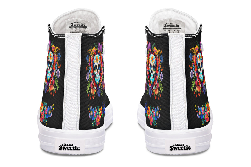 Day of the Dead High Tops - Offbeat Sweetie