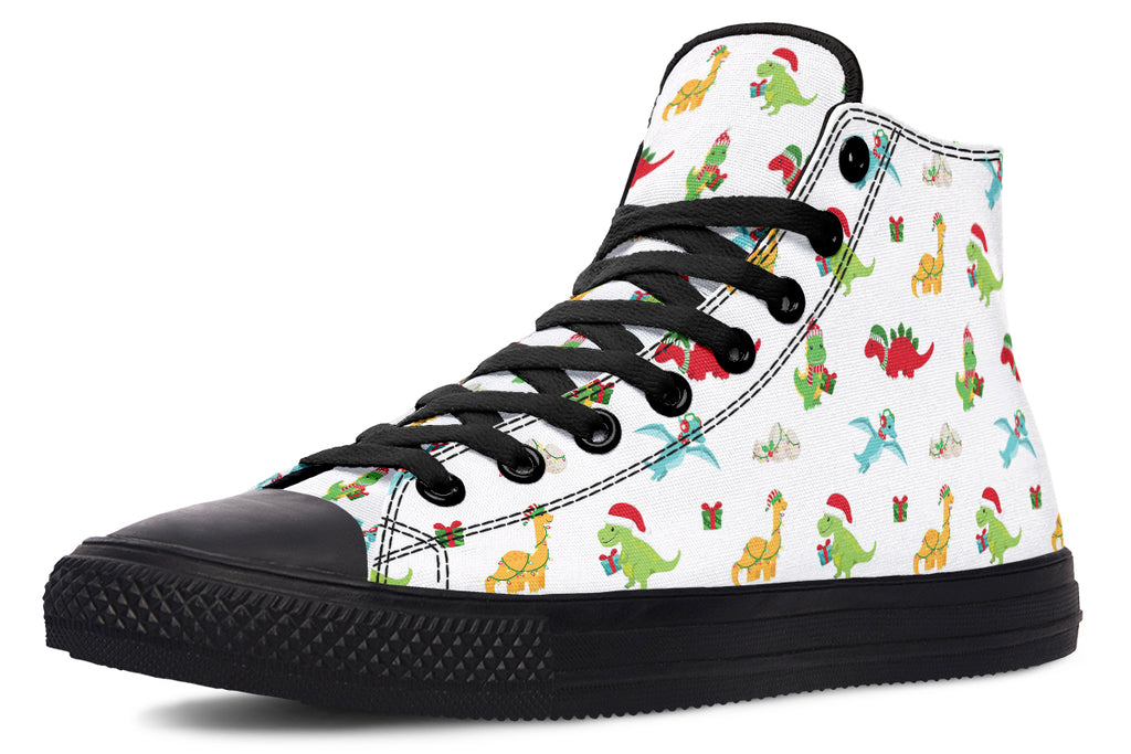 Dino Christmas High Tops (Wide)