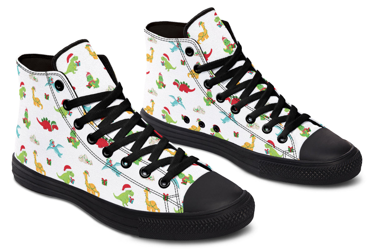 Dino Christmas High Tops (Wide)