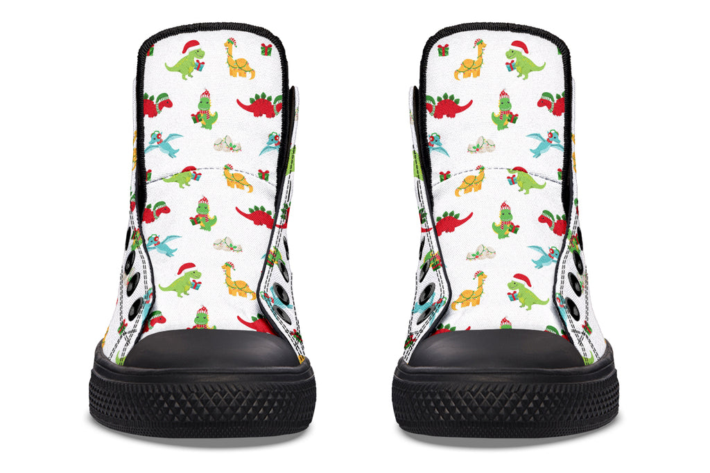 Dino Christmas High Tops (Wide)