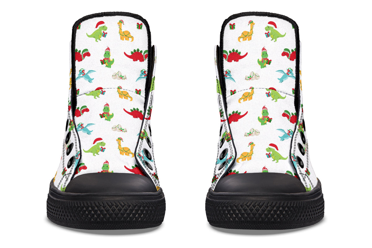 Dino Christmas High Tops (Wide)