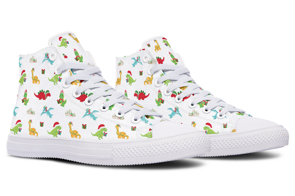 Dino Christmas High Tops (Wide)