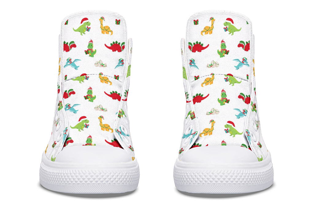 Dino Christmas High Tops (Wide)