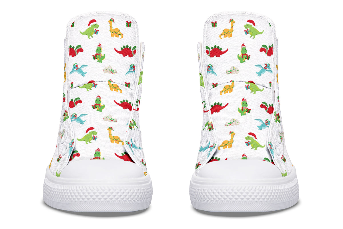 Dino Christmas High Tops (Wide)