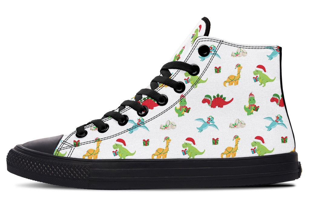 Dino Christmas High Tops (Wide)