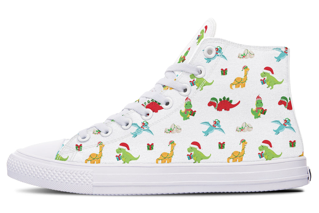 Dino Christmas High Tops (Wide)