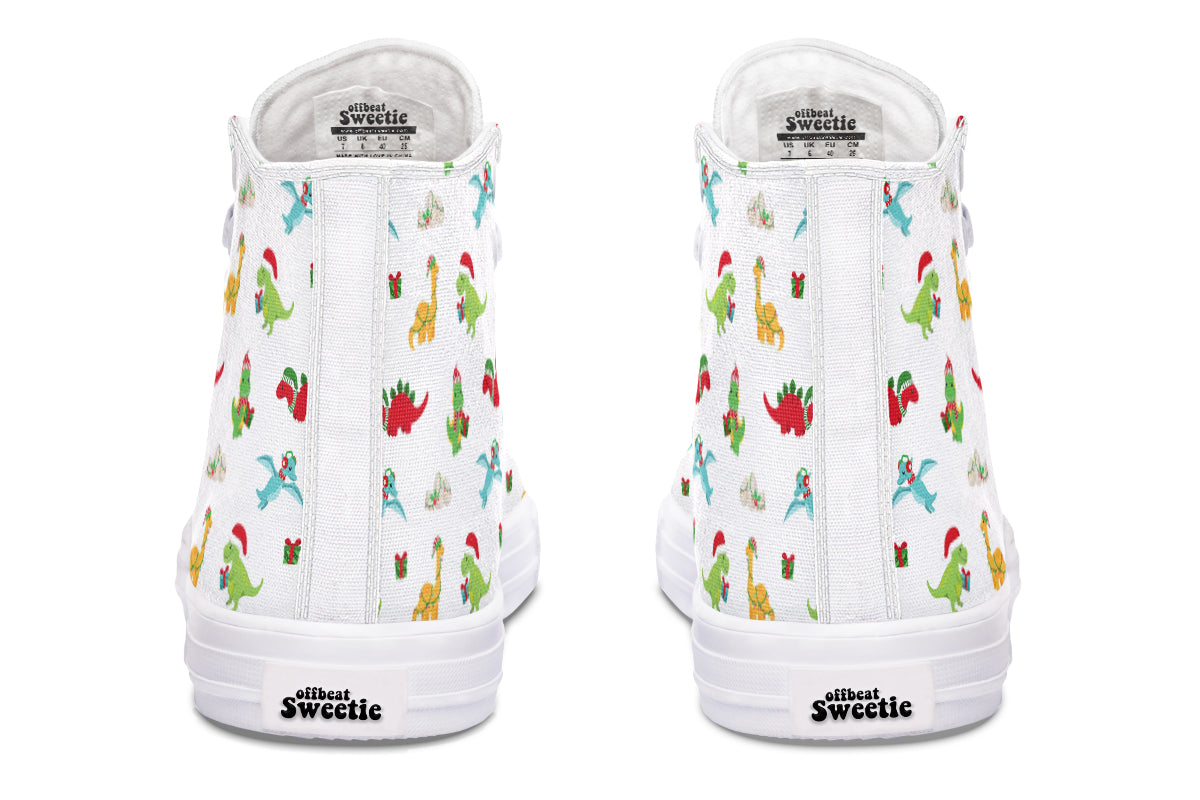 Dino Christmas High Tops (Wide)