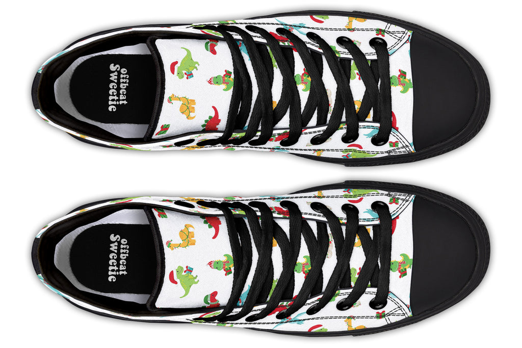 Dino Christmas High Tops (Wide)