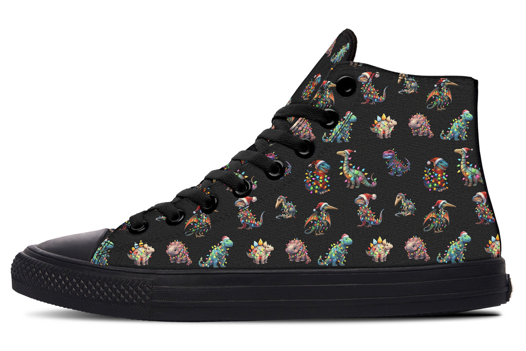 Dinos In Lights High Tops - Offbeat Sweetie