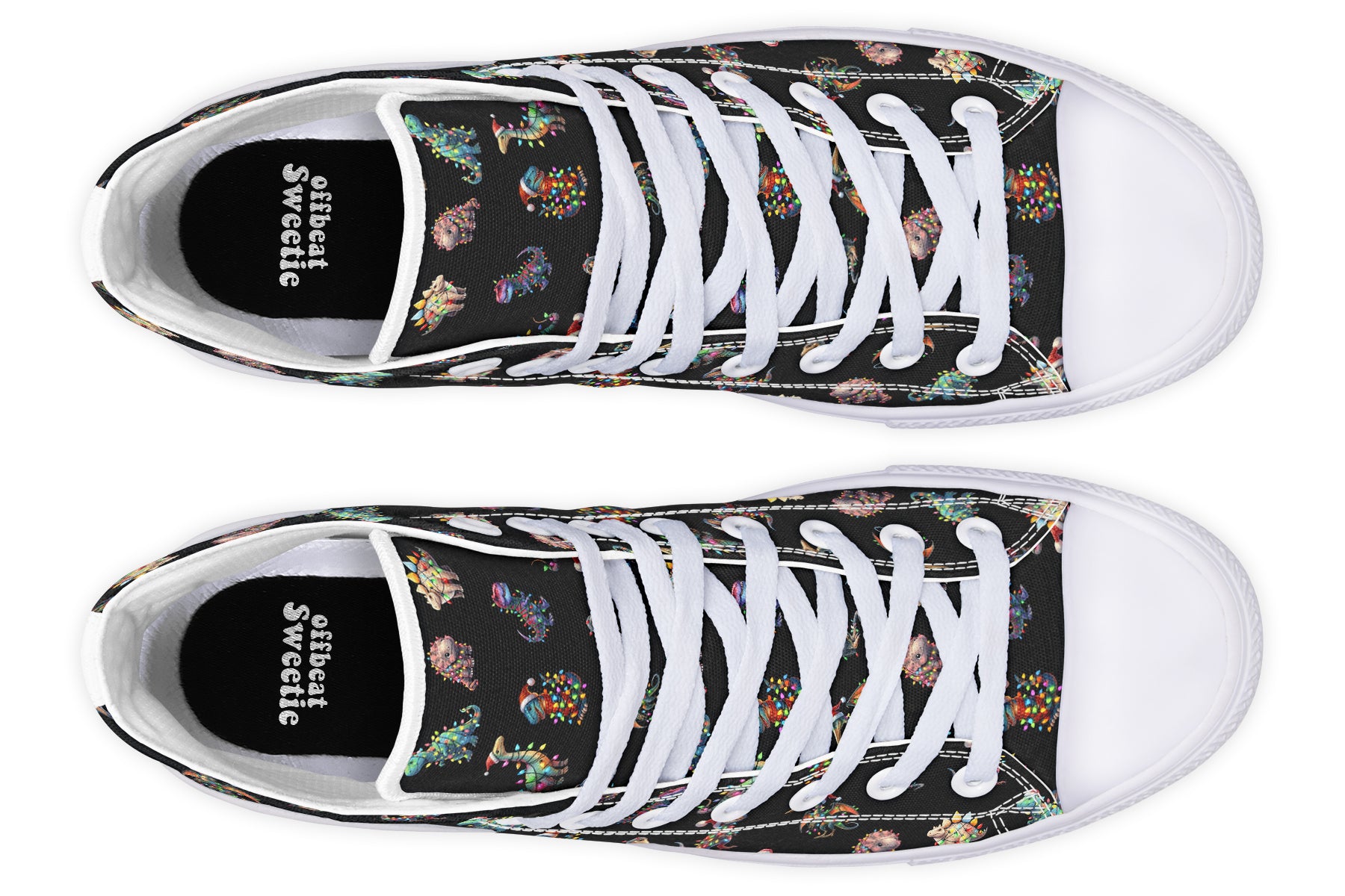 Dinos In Lights High Tops - Offbeat Sweetie