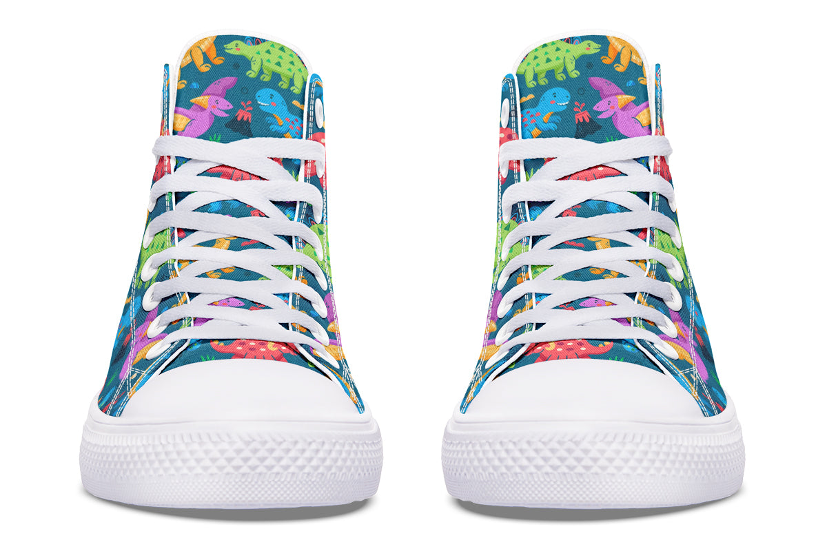 Dinosaur Friends High Tops - Offbeat Sweetie