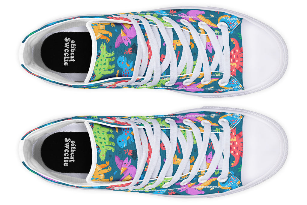 Dinosaur Friends High Tops - Offbeat Sweetie