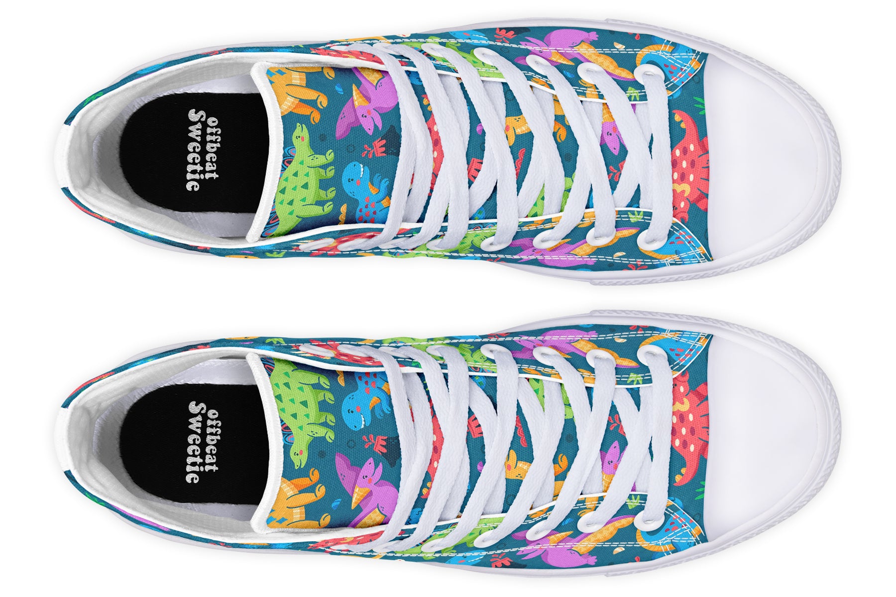 Dinosaur Friends High Tops - Offbeat Sweetie