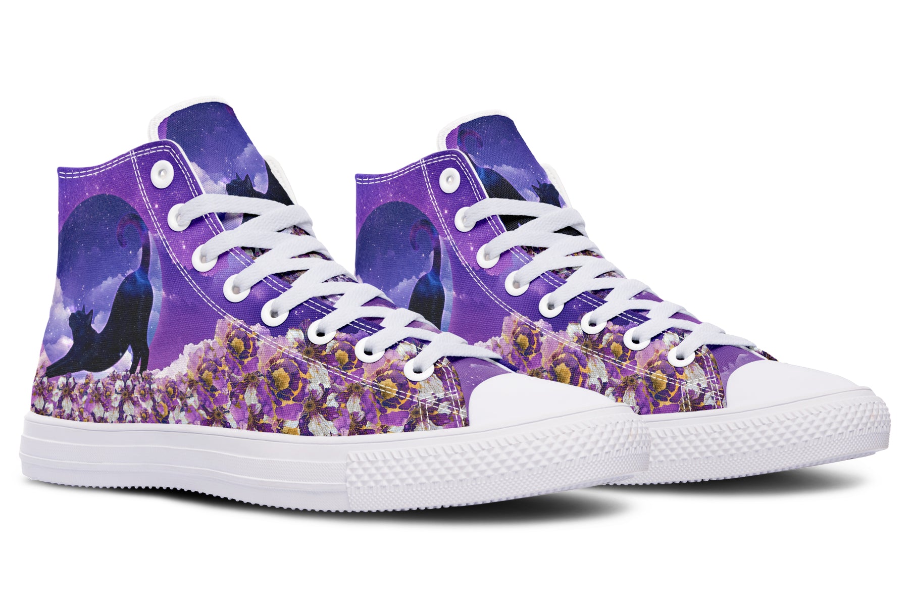 Enchanted Lavender Moon Cat High Tops