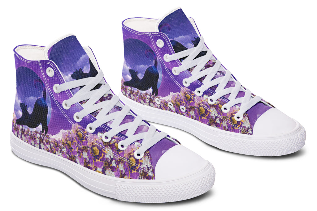 Enchanted Lavender Moon Cat High Tops