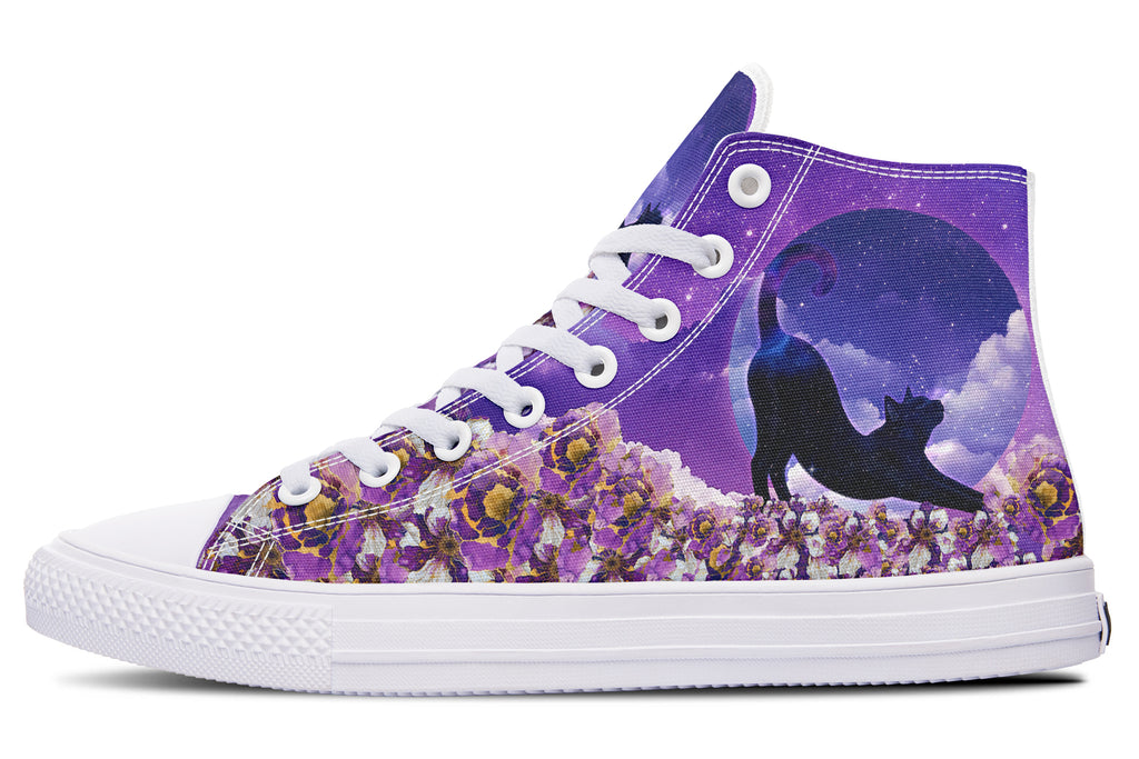 Enchanted Lavender Moon Cat High Tops