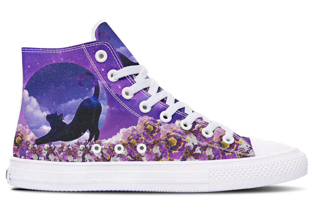 Enchanted Lavender Moon Cat High Tops