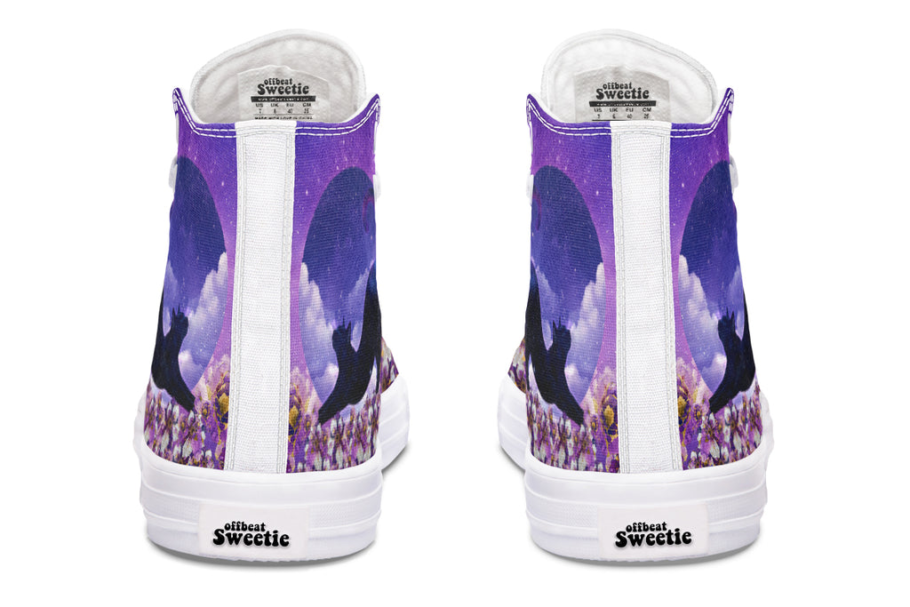 Enchanted Lavender Moon Cat High Tops