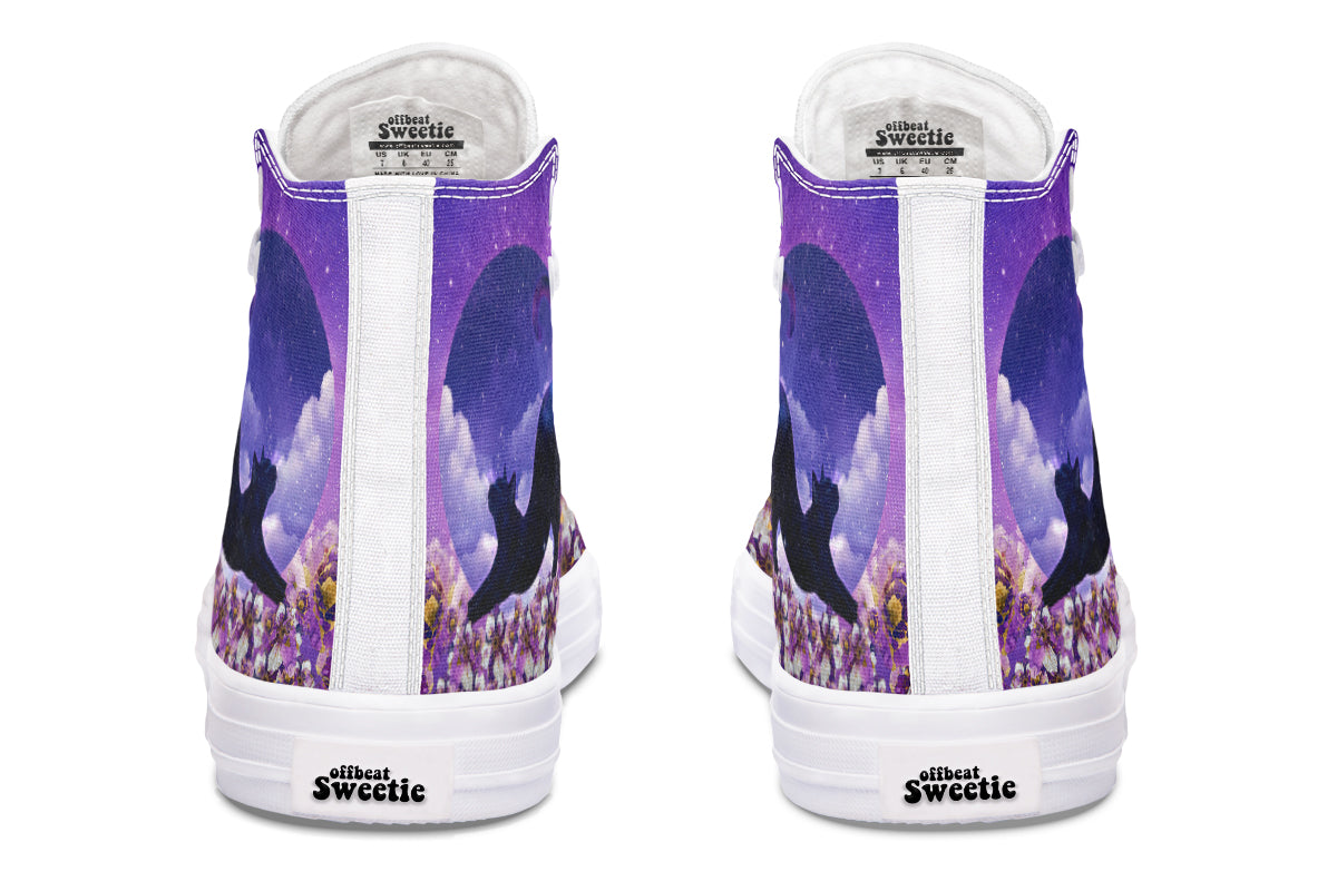 Enchanted Lavender Moon Cat High Tops