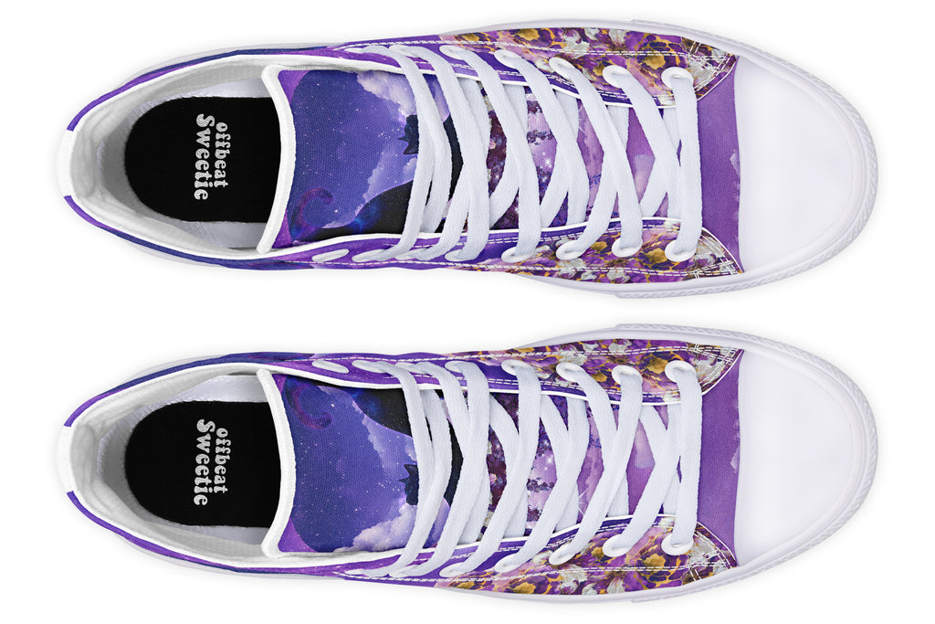 Enchanted Lavender Moon Cat High Tops