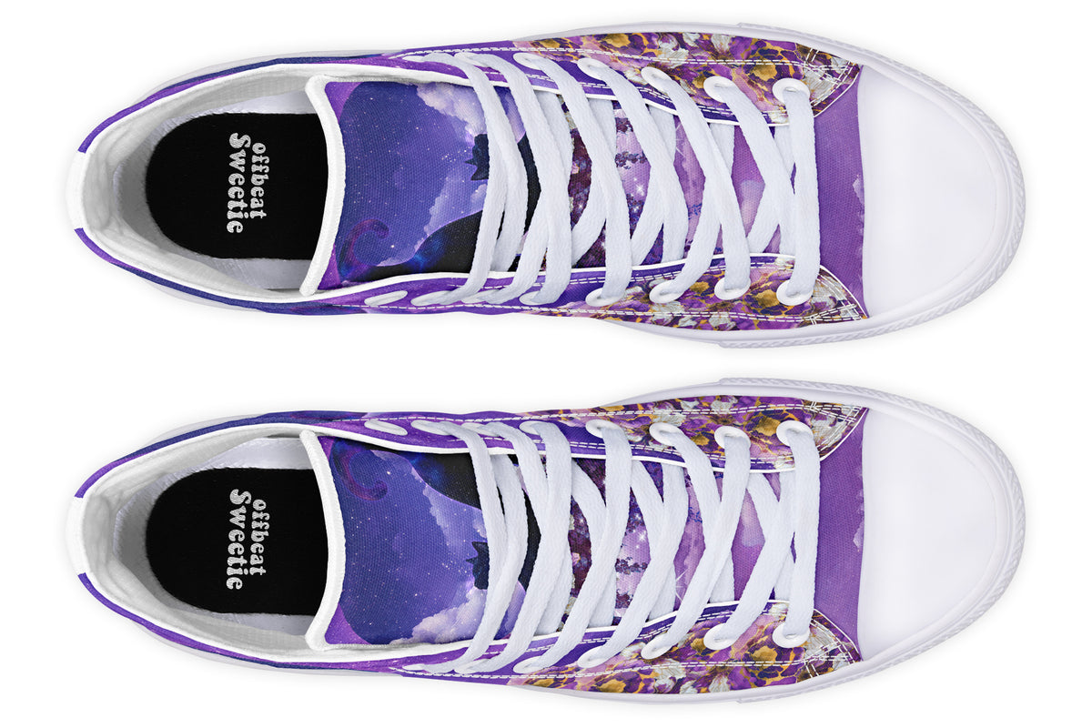 Enchanted Lavender Moon Cat High Tops