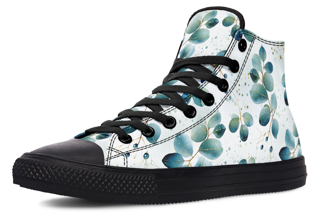 Eucalyptus Leaves High Tops - Offbeat Sweetie